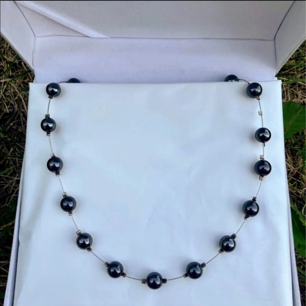VINTAGE STG 925 NATURAL GRADE A 8mm HEMATITE